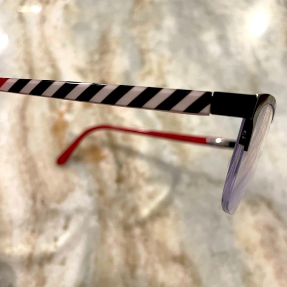 Lulu Guinness glasses frame, model L786, red, black and white with case - Picture 7 of 11